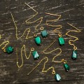 kolczyki rękodzieło zielone
