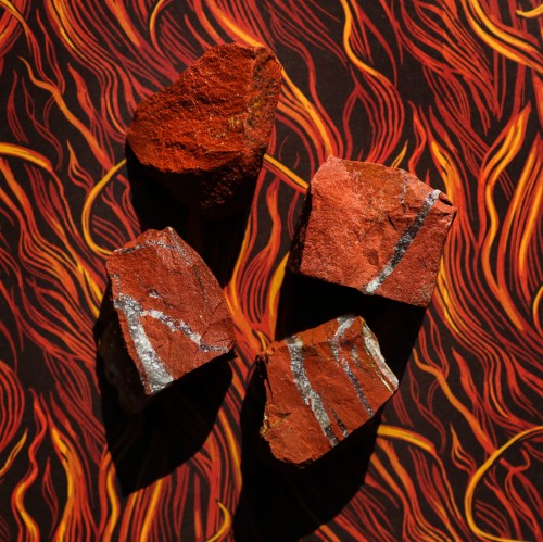 Bryłki surowe Jaspisu Czerwonego