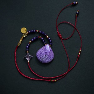 Naszyjnik Czarujący Czaroit UNIKAT