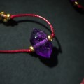 ametyst bordowy sznurek biżuteria