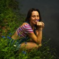 naturalna kobieta, radości biżuteria