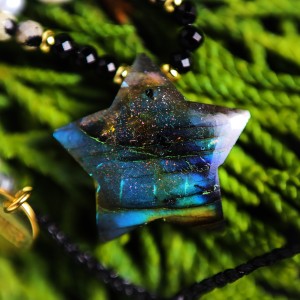 Amulet Labradoryt - 4 UNIKAT 