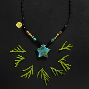  Amulet Labradoryt - 8 UNIKAT 