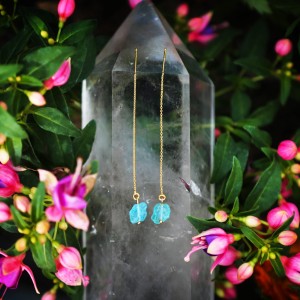 Kolczyki przewlekane z Apatytem PARA